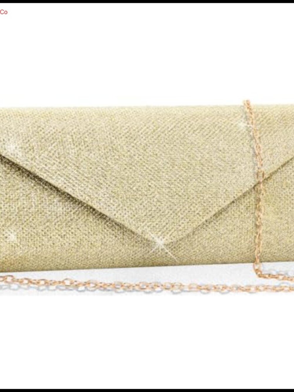 Sparkle Envelope Clutch with Detachable Chain
